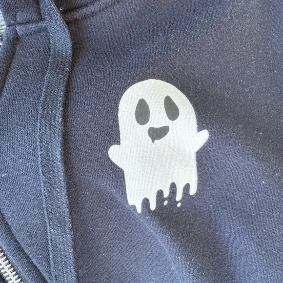Black Ghost Zip-Up Hoodie - Picture 3 of 5